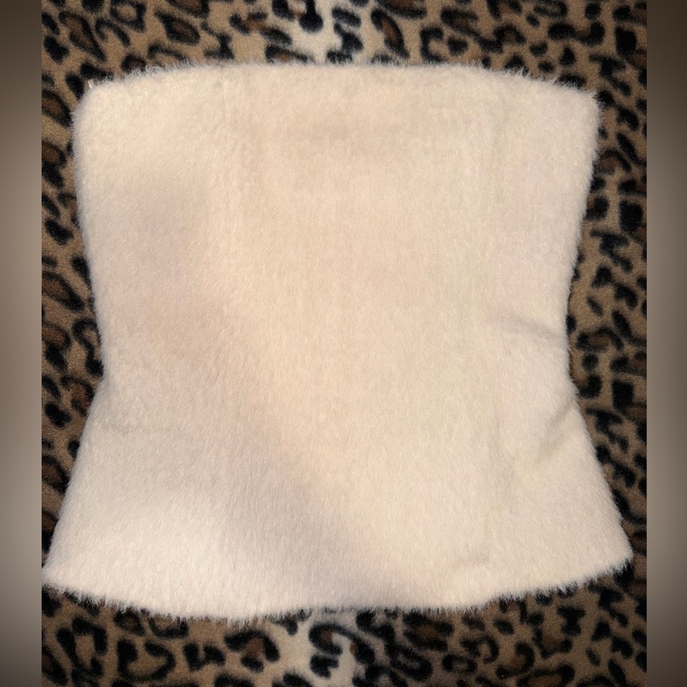 Zara Cream Fuzzy Top